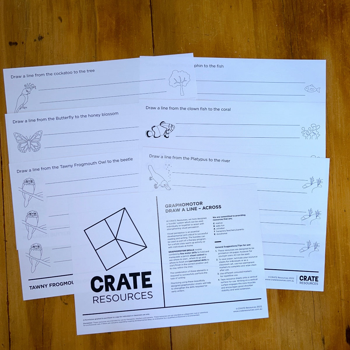 Graphomotor Worksheets - Draw a line