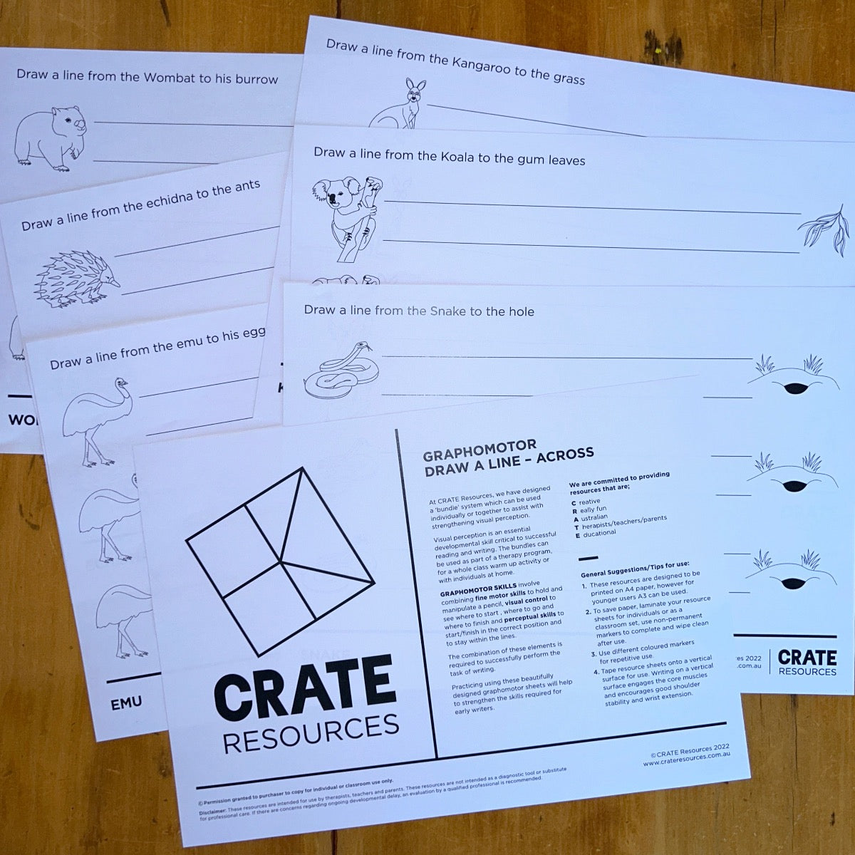 Graphomotor Worksheets - Draw a line