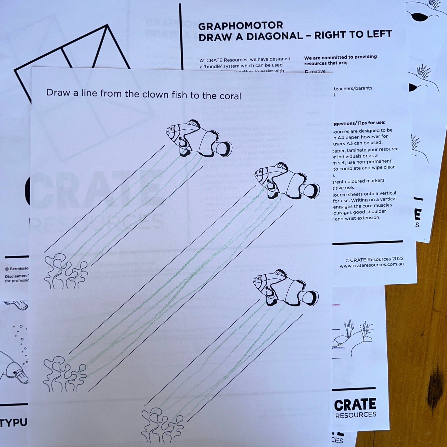Graphomotor Worksheets - Draw a line