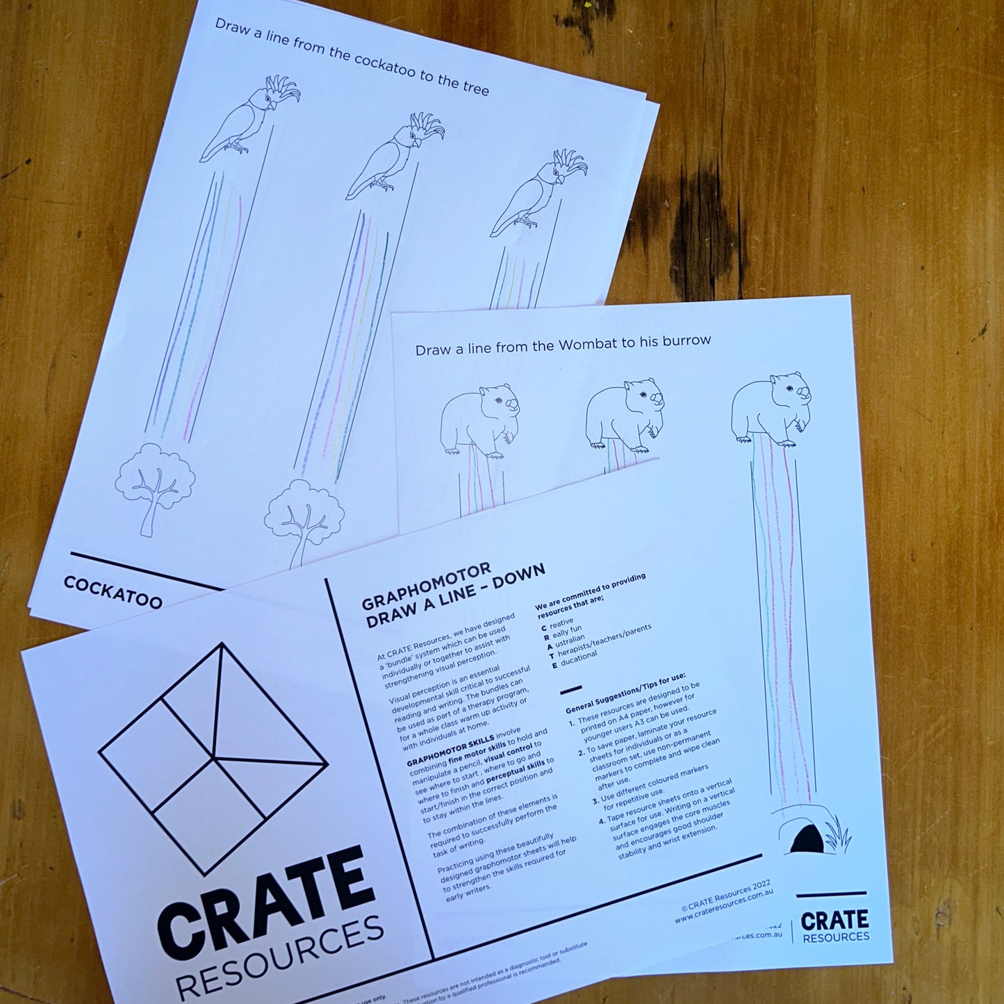 Graphomotor Worksheets - Draw a line