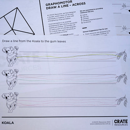 Graphomotor Worksheets - Draw a line