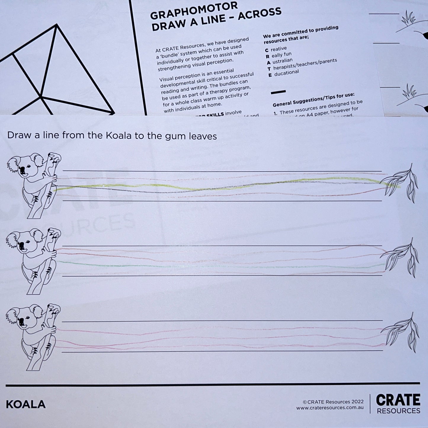 Graphomotor Worksheets - Draw a line