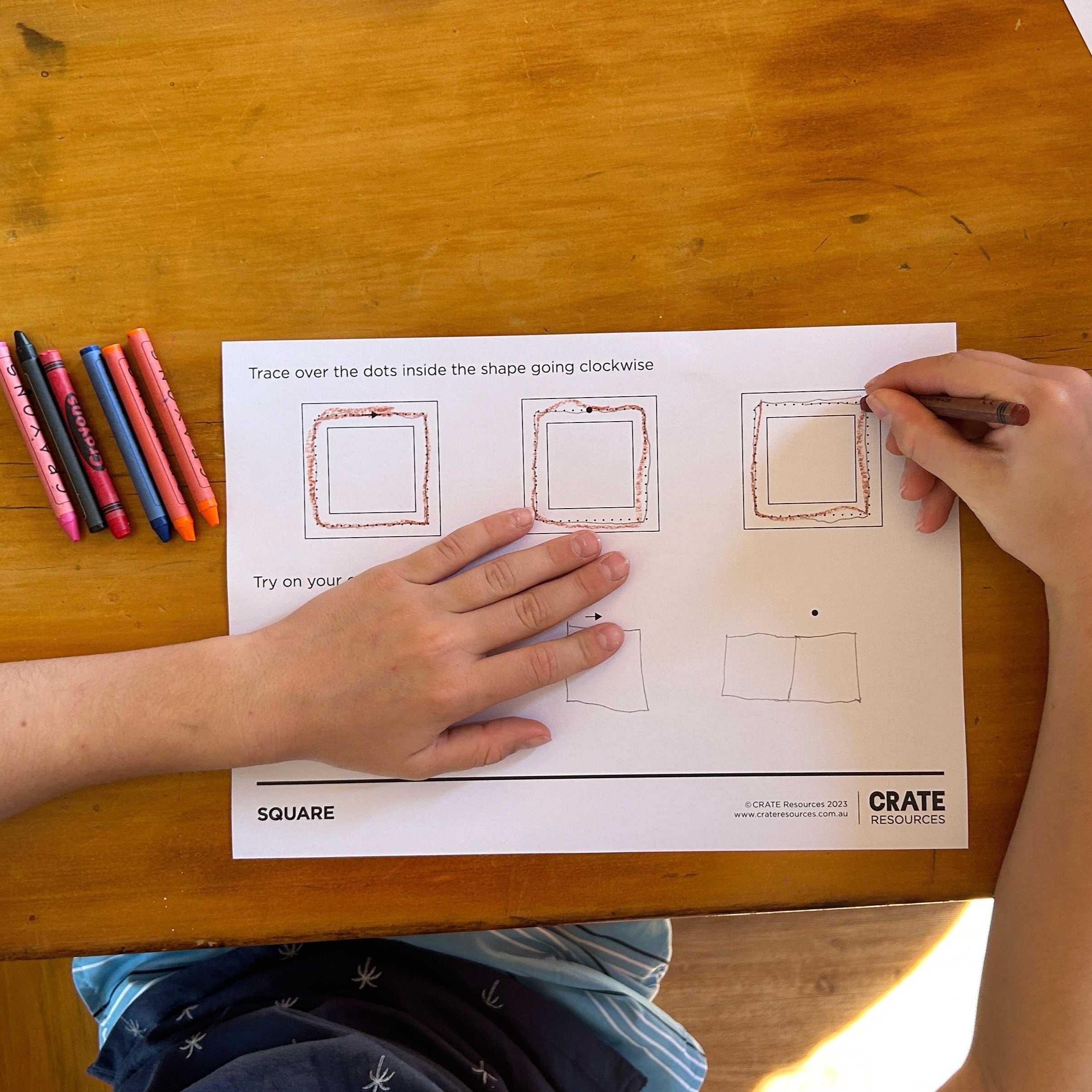 Graphomotor Worksheets - Draw a shape – Crate Resources