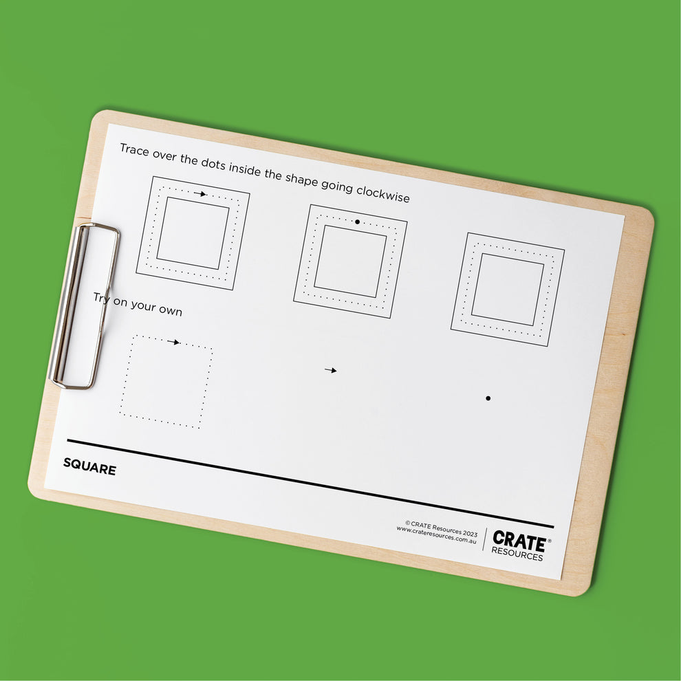 Graphomotor Worksheets - Draw a shape – Crate Resources